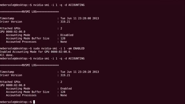 CUDACast #7 - CUDA 5.5 nvidia-smi Accounting смотреть онлайн