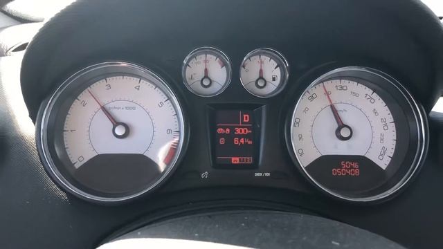 Peugeot 408, 1.6 turbo, 150л.с., 6АКПП, расход топлива на 110км/ч., 2012 года. смотреть онлайн