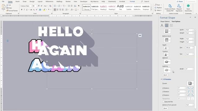 How to make 3D Text Effect in Word (Microsoft Word tutorial) смотреть онлайн
