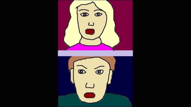 Экспериментальный мультфильм Видеочат - Девушка говорит в видеочате про мужика