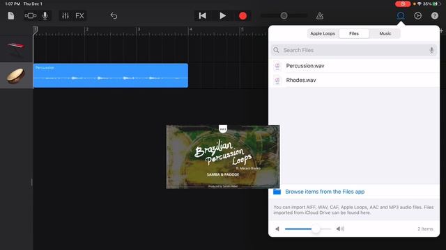 Loops de Percussão Brasileira / Brazilian Percussion Loops (iOS, Garage Band) Samba смотреть онлайн