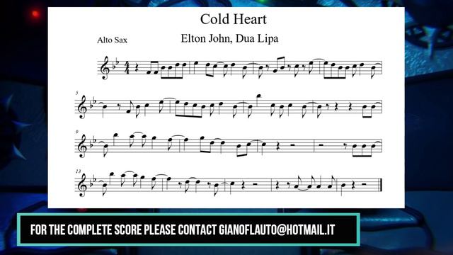 Elton John - Dua Lipa - Cold Heart - Score Sax - ( Cover Sax) - Looking for the Score смотреть онлайн