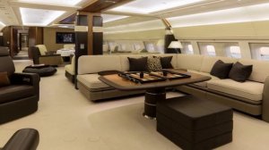 Как выглядит внутри самолёт Романа Абрамовича Boeing 767 P4-MES « The Bandit «