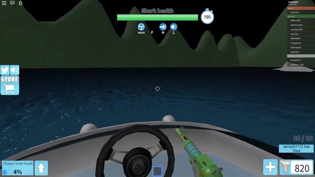 Играю за Акулу в ROBLOX Shark Bite Плаваем на корабле и спасаемся от Хищной Акулы смотреть онлайн