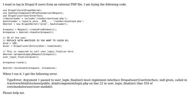 Drupal: How do I log in a user? смотреть онлайн