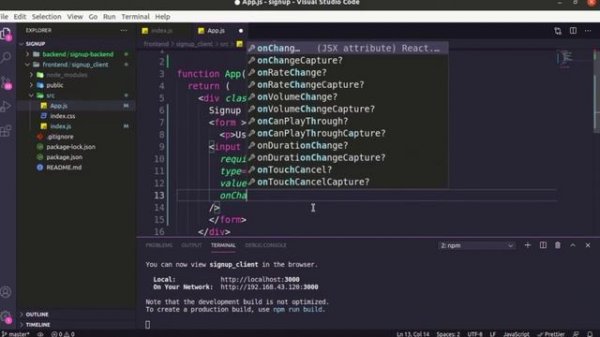 Sign up form using Reactjs, Nestjs and mongo db | Node js | Part -1|coding is easy |