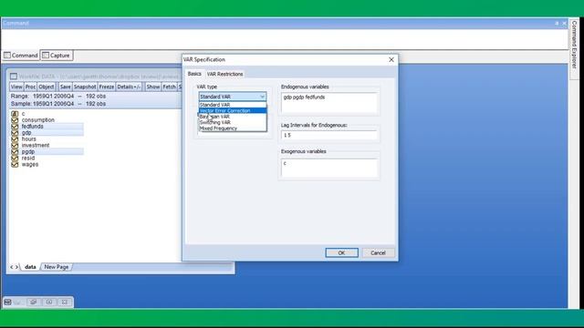 Bayesian Vector Autoregression Sampling in EViews 11 смотреть онлайн