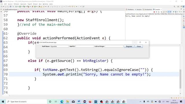 JAVA SWING APP; VIDEO2 VALIDATIONS AND BUTTON FUNCTIONALITIES смотреть онлайн