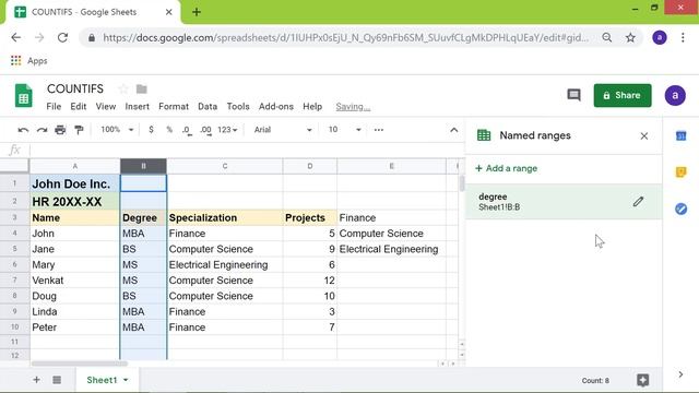 How to use COUNTIFS in Google Sheets | COUNTIF Multiple Criteria | Step-by-Step Tutorial смотреть онлайн