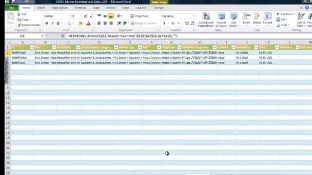 CXM Master Inventory and Sales Workbook & Google Merchant Center txt V2.0 for Excel 2010 Part 5 of смотреть онлайн
