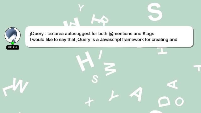 jQuery : textarea autosuggest for both @mentions and #tags смотреть онлайн