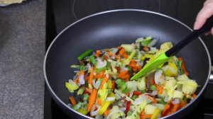 Простой и легкий УЖИН - МАКАРОНЫ с замороженными ОВОЩАМИ без МЯСА на сковороде.  ПП РЕЦЕПТ