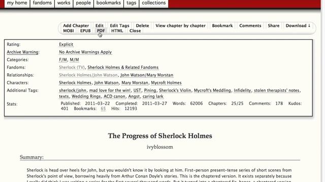 How to download an epub or PDF of a story from AO3 (a fairly stupid PSA) смотреть онлайн