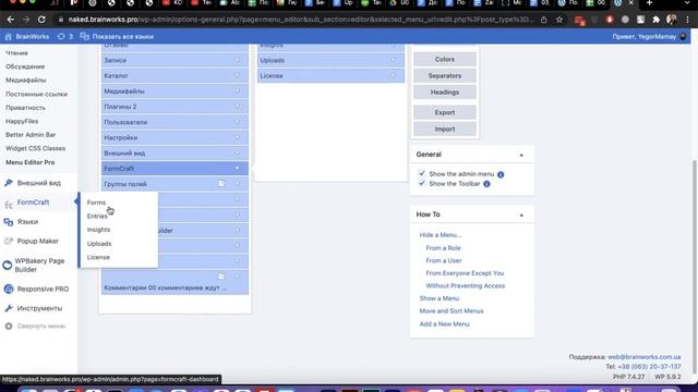 Управление пунктами меню админки через плагин Admin Menu Editor Pro смотреть онлайн