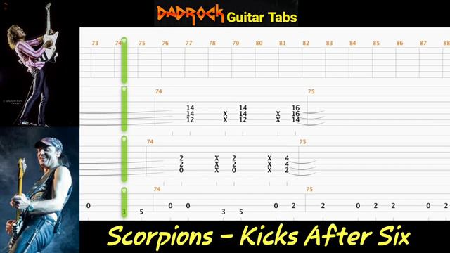 Kicks After Six - Scorpions - Guitar + Bass TABS Lesson смотреть онлайн