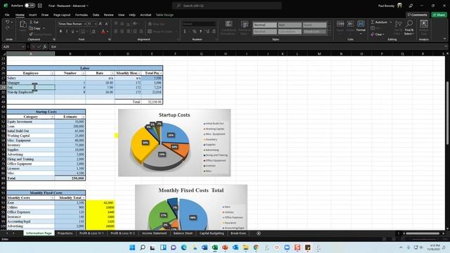 How to prepare RESTAURANT Financial Projections and Profit and Loss Statements in 30 mins. смотреть онлайн