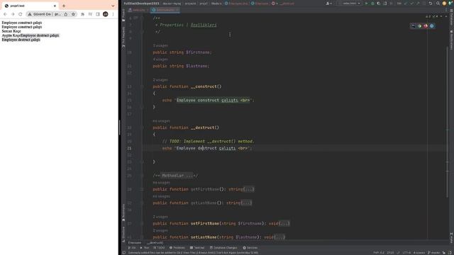 PHP - OOP: 3 - Yapıcı (Construct) & Yıkıcı (Destruct) Methodlar - Ders 118 смотреть онлайн