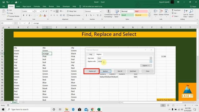FIND REPLACE GO TO EXCEL смотреть онлайн