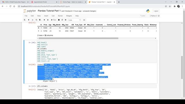 Pandas in python || Pandas tutorial part 1|| Pandas Data frame| Python Tutorial in Hindi смотреть онлайн