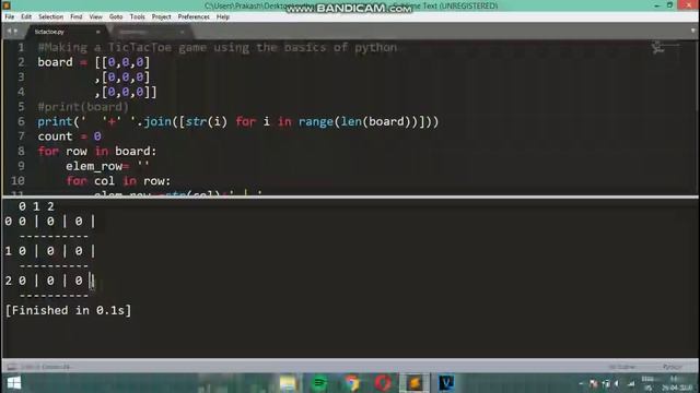 How to make a Tic Tac Toe game in Python - #1 Printing the game board смотреть онлайн
