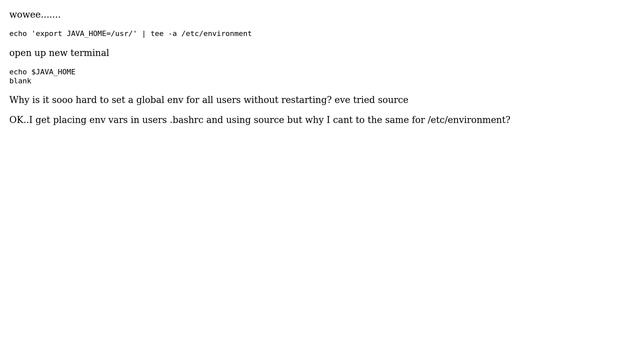 Ubuntu: java home will not set using /etc/environment смотреть онлайн