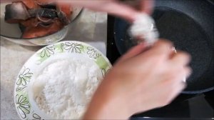 Жареная рыба с румяной корочкой!Жареный кета на сковороде.