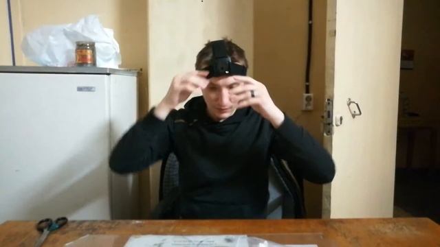 Распаковка крепления для экшн камеры на голову.