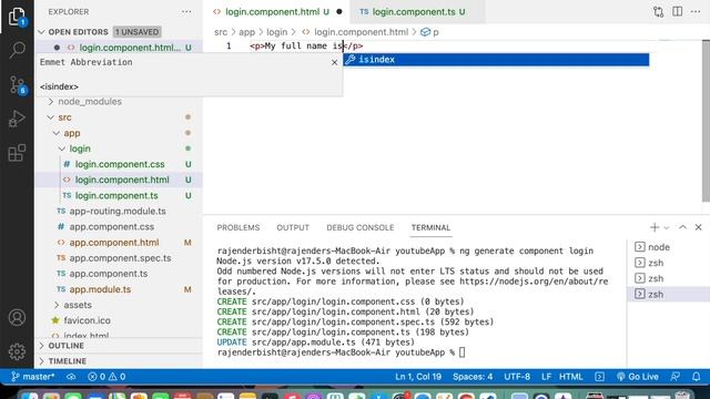 String Interpolation in Angular | step-by-step in Hindi смотреть онлайн