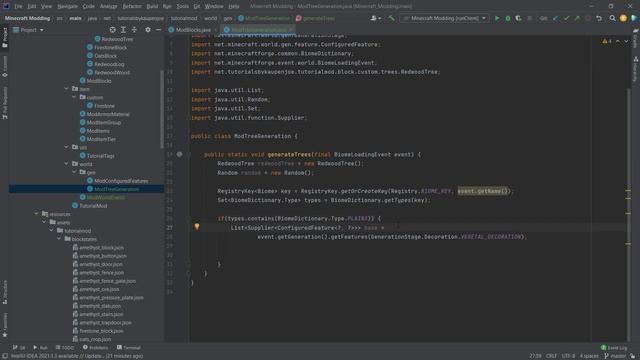 Generate Custom Trees in the World in Minecraft 1.16.5 | Forge 1.16.5 Modding #22 смотреть онлайн
