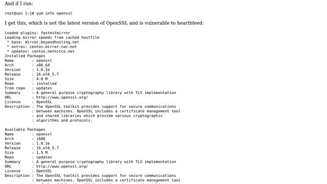 DevOps & SysAdmins: How to upgrade OpenSSL on CentOS 6.5 to protect against heartbleed? смотреть онлайн