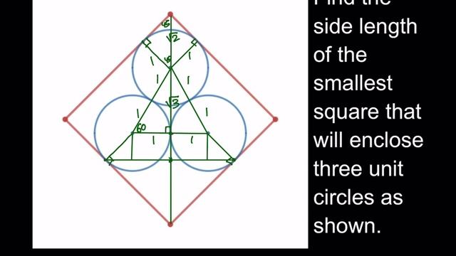 A square that encloses three circles. A problem from the Australian Mathematics Competitions смотреть онлайн