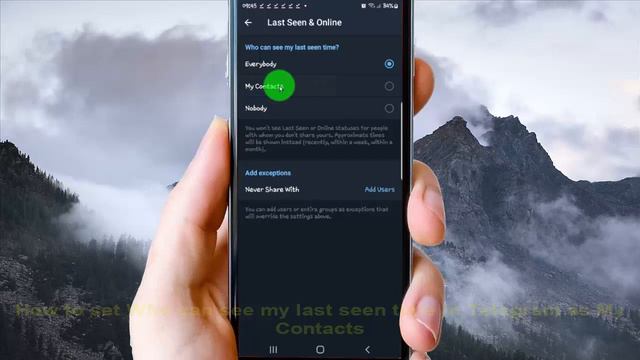 Android Phone : How to set Who can see my last seen time in Telegram as My Contacts смотреть онлайн