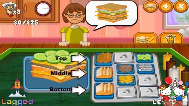 How to play Sandwich Baker - Walkthrough Game Online смотреть онлайн