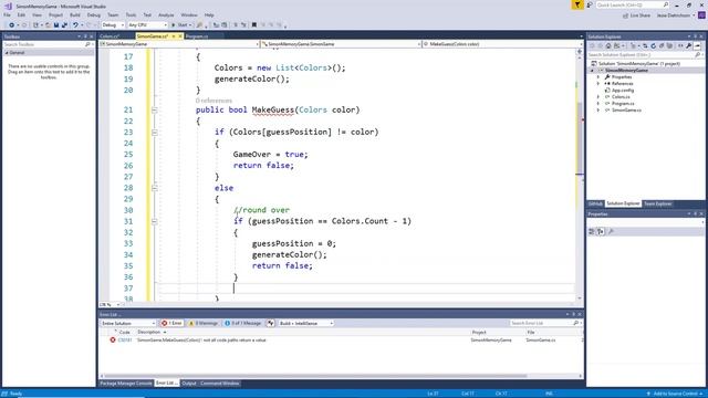 Create a List in C# by building a Simon memory game смотреть онлайн