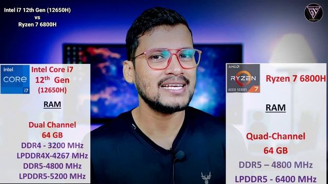 Intel Core i7 12th Gen vs AMD Ryzen 7 6800H | Which is Better ? | Intel i7- 12650H | Ryzen 7 6800H смотреть онлайн