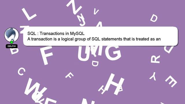 SQL : Transactions in MySQL смотреть онлайн