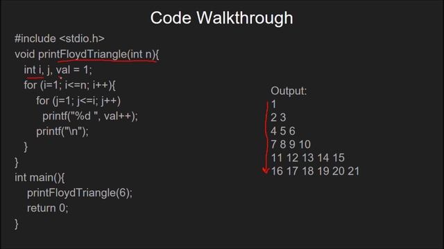 C Program to print Floyd’s triangle | GeeksforGeeks смотреть онлайн