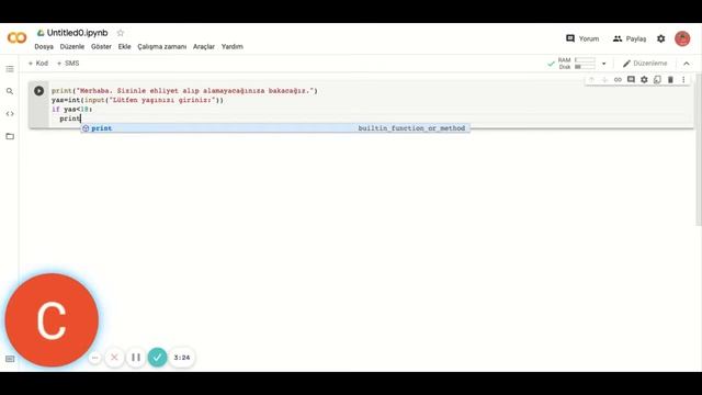 Python - If Else Yapısı - Colab смотреть онлайн