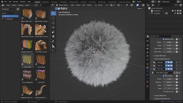 Procedural Hair Nodes in Blender 3.5 Beta смотреть онлайн