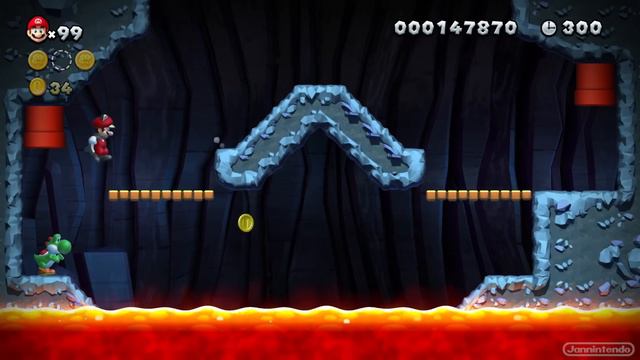 New Super Mario Bros. U But The Floor Is Lava - Walkthrough (World 1) смотреть онлайн