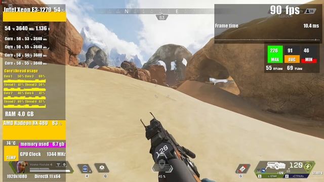 APEX Legends | Xeon e3 1270 + RX 480 8gb | Ultra settings 1080p FPS test | rus\eng смотреть онлайн
