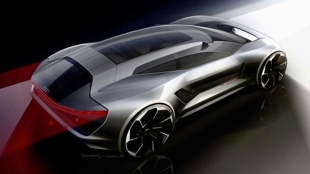 Interior & Exterior Audi PB18 e tron concept car World premiere. смотреть онлайн