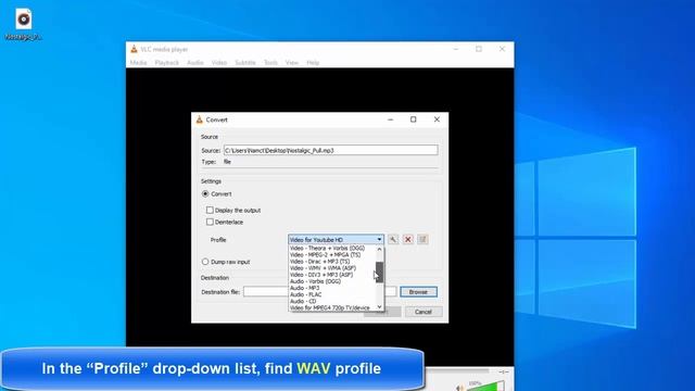 How to Convert MP3 to WAV File Format Using VLC Media Player on Windows 10/8/7 смотреть онлайн
