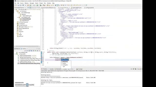 Part 5 - Working with AWS SNS in Java. Creating Subscription and Policies. смотреть онлайн