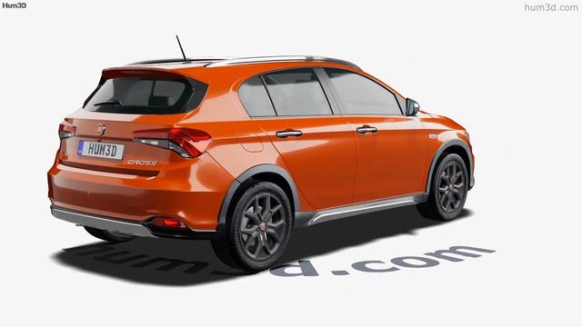 Fiat Tipo Cross hatchback 2022 3D model by Hum3D.com смотреть онлайн