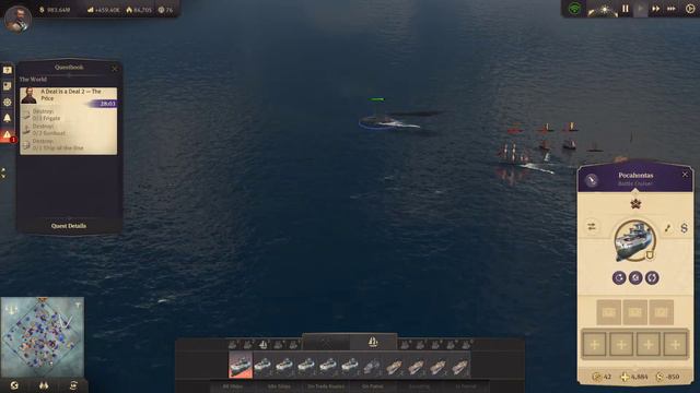 Stock Battle Cruiser v Fleet of Sail Ships. смотреть онлайн