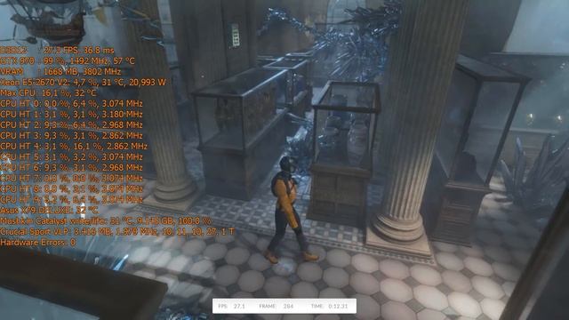 DX12 Time Spy Xeon E5-2670 V2 10 Core@2866Mhz Turbo 3286Mhz GTX 970 MSI Afterburner Riva Tuner OSD смотреть онлайн