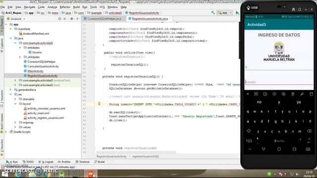Actividad 3 Sql android studio смотреть онлайн