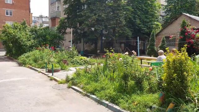 Владикавказ. Пересечение улиц Ватутина и Куйбышева.  Двор. Июнь, 2021