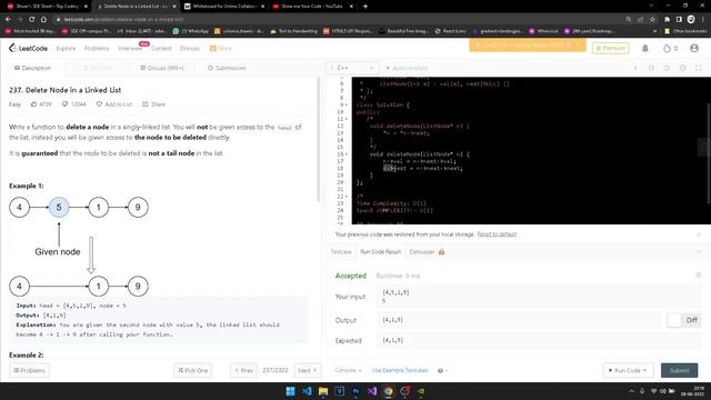 Delete Node in a Linked List смотреть онлайн